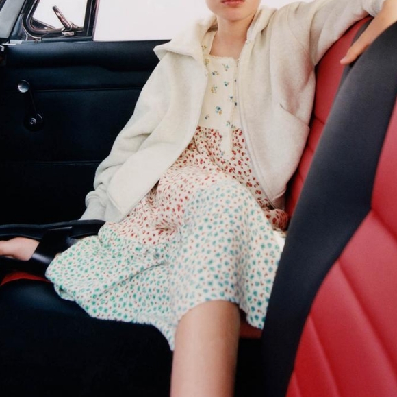 ZARA KIDS FLORAL DRESS CONTRASTING - Picture 4 of 6